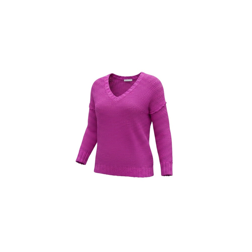 Hollister V-Neck Sweater Womens Large Pink Excellent Chunky Knit Pullover